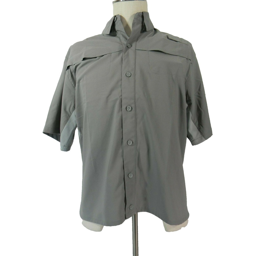 Reel Legends shirt mens small gray short sleeve vented Mariner outdoor fishing